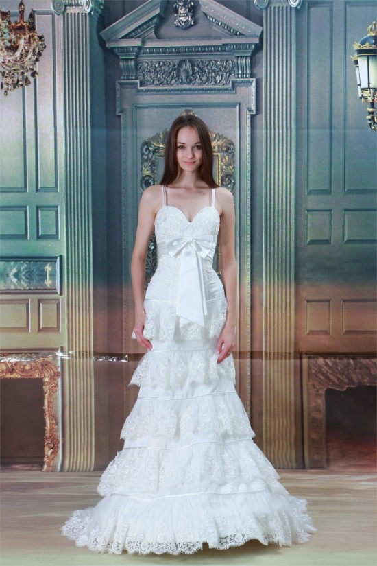 Satin Lace Mermaid/Trumpet Sleeveless Spaghetti Straps Wedding Dresses 2031276 Satin Lace Mermaid/Trumpet Sleeveless Spaghetti Straps Wedding Dresses 2031276