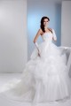 Ball Gown Strapless Chapel Train Lace Wedding Dresses 2030128