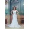 Satin Lace Sleeveless Sheath/Column Strapless Wedding Dresses 2031281