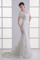 Satin Lace Sweetheart Mermaid/Trumpet Short Sleeve Wedding Dresses with Jacket 2031282 Satin Lace Sweetheart Mermaid/Trumpet Short Sleeve Wedding Dresses with Jacket 2031282