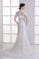 Satin Lace Sweetheart Mermaid/Trumpet Short Sleeve Wedding Dresses with Jacket 2031282 Satin Lace Sweetheart Mermaid/Trumpet Short Sleeve Wedding Dresses with Jacket 2031282