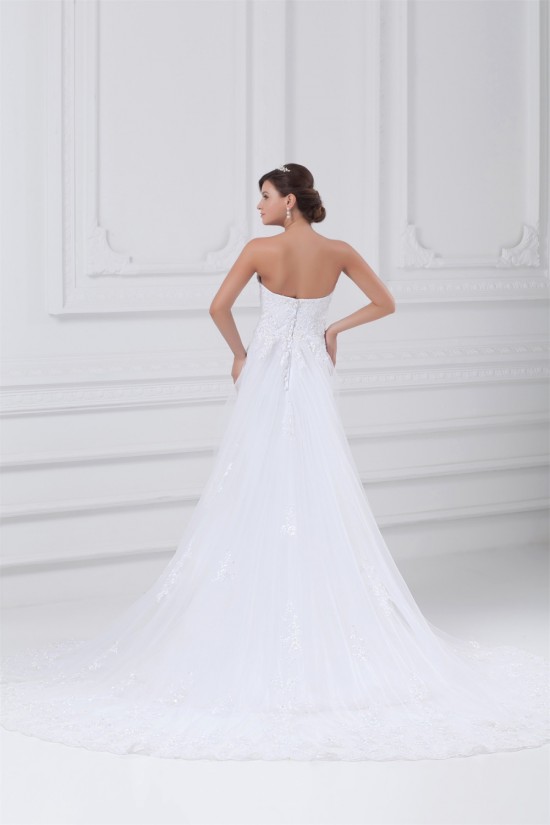 Satin Net Sweetheart Sleeveless A-Line Most Beautiful Wedding Dresses 2031284 Satin Net Sweetheart Sleeveless A-Line Most Beautiful Wedding Dresses 2031284