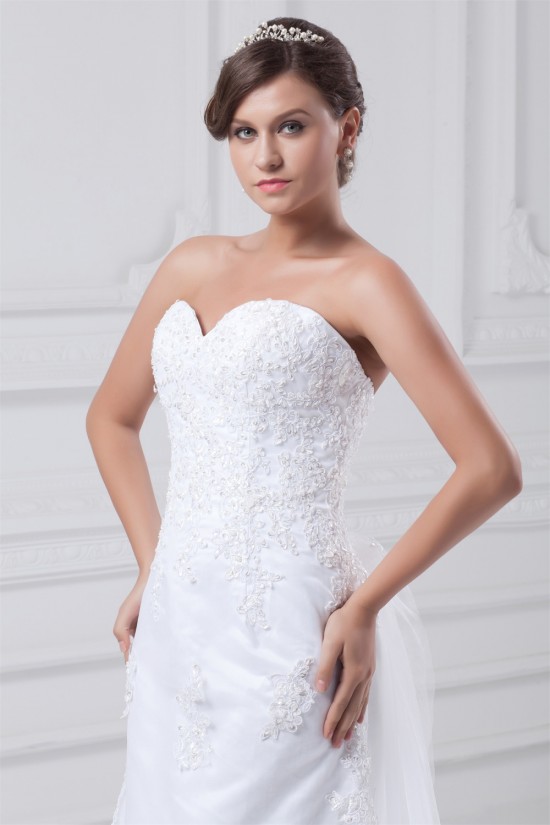 Satin Net Sweetheart Sleeveless A-Line Most Beautiful Wedding Dresses 2031284 Satin Net Sweetheart Sleeveless A-Line Most Beautiful Wedding Dresses 2031284