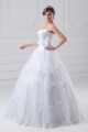 Satin Organza Ball Gown Sleeveless Strapless Embellished Wedding Dresses 2031288