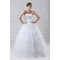 Satin Organza Ball Gown Sleeveless Strapless Embellished Wedding Dresses 2031288