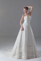 Satin Organza Sleeveless A-Line Strapless Best Wedding Dresses 2031291