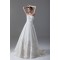 Satin Organza Sleeveless A-Line Strapless Best Wedding Dresses 2031291