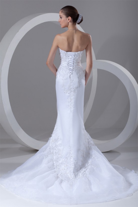 Satin Organza Sleeveless Soft Sweetheart Wedding Dresses 2031295 Satin Organza Sleeveless Soft Sweetheart Wedding Dresses 2031295