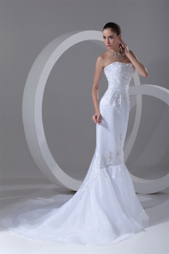 Satin Organza Sleeveless Soft Sweetheart Wedding Dresses 2031295 Satin Organza Sleeveless Soft Sweetheart Wedding Dresses 2031295
