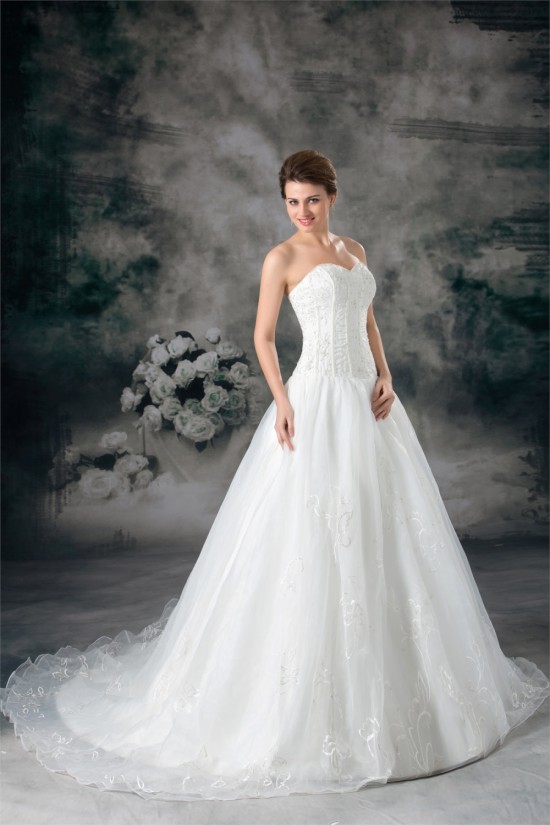 Satin Organza Sleeveless Sweetheart A-Line New Arrival Wedding Dresses 2031297 Satin Organza Sleeveless Sweetheart A-Line New Arrival Wedding Dresses 2031297