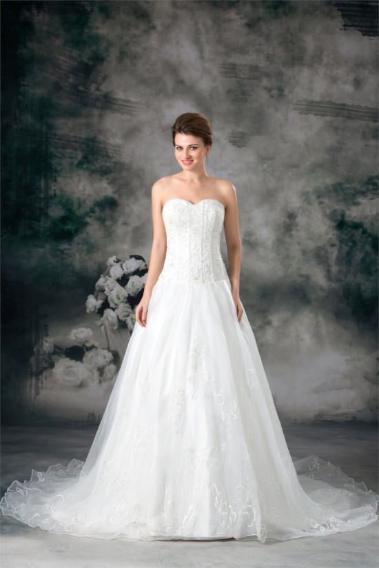 Satin Organza Sleeveless Sweetheart A-Line New Arrival Wedding Dresses 2031297 Satin Organza Sleeveless Sweetheart A-Line New Arrival Wedding Dresses 2031297