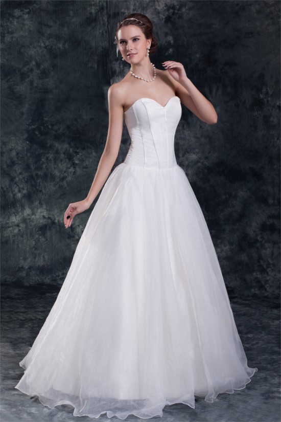 Satin Organza Sleeveless Sweetheart A-Line Sweet Wedding Dresses 2031298 Satin Organza Sleeveless Sweetheart A-Line Sweet Wedding Dresses 2031298