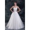 Satin Organza Sleeveless Sweetheart A-Line Sweet Wedding Dresses 2031298