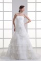 Satin Organza Strapless Sleeveless A-Line Most Beautiful Wedding Dresses 2031299 Satin Organza Strapless Sleeveless A-Line Most Beautiful Wedding Dresses 2031299