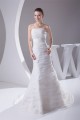 Elegant Strapless Sleeveless Satin Satin Organza Wedding Dresses 2030130 Elegant Strapless Sleeveless Satin Satin Organza Wedding Dresses 2030130