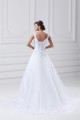 Satin Organza Straps A-Line Sleeveless Embellished Wedding Dresses 2031300