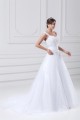 Satin Organza Straps A-Line Sleeveless Embellished Wedding Dresses 2031300