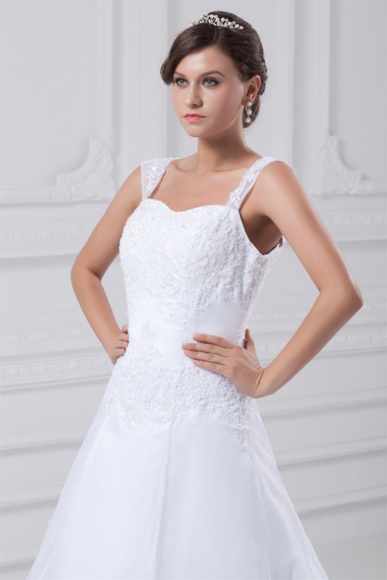 Satin Organza Straps A-Line Sleeveless Embellished Wedding Dresses 2031300 Satin Organza Straps A-Line Sleeveless Embellished Wedding Dresses 2031300