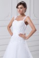 Satin Organza Straps A-Line Sleeveless Embellished Wedding Dresses 2031300