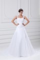 Satin Organza Straps A-Line Sleeveless Embellished Wedding Dresses 2031300