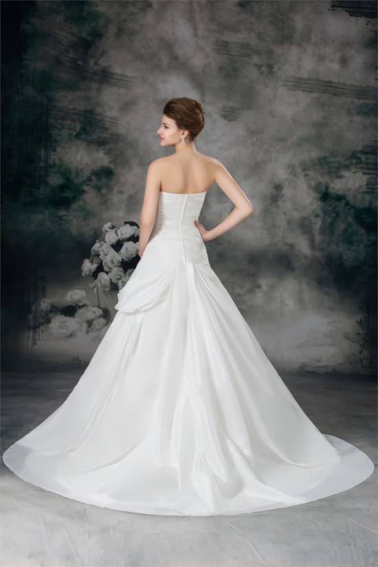 Satin Sweetheart Sleeveless A-Line New Arrival Wedding Dresses 2031304 Satin Sweetheart Sleeveless A-Line New Arrival Wedding Dresses 2031304