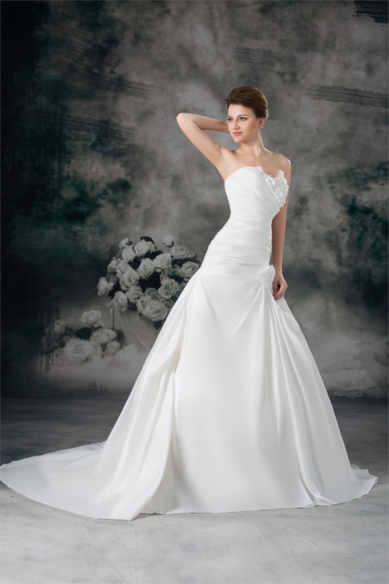 Satin Sweetheart Sleeveless A-Line New Arrival Wedding Dresses 2031304 Satin Sweetheart Sleeveless A-Line New Arrival Wedding Dresses 2031304