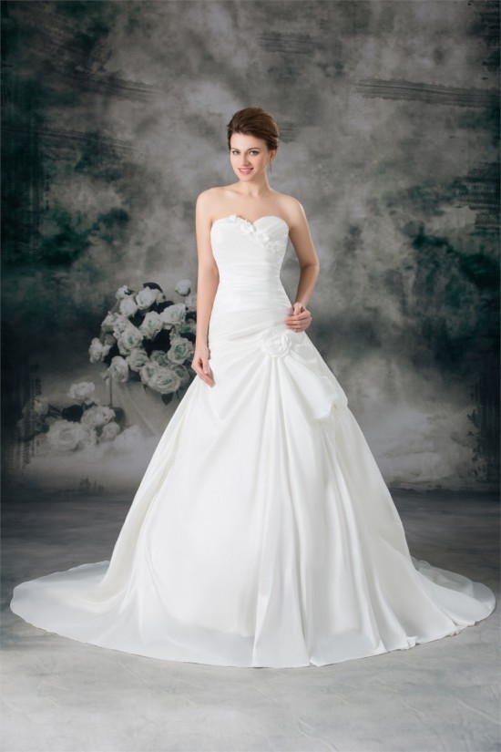 Satin Sweetheart Sleeveless A-Line New Arrival Wedding Dresses 2031304 Satin Sweetheart Sleeveless A-Line New Arrival Wedding Dresses 2031304