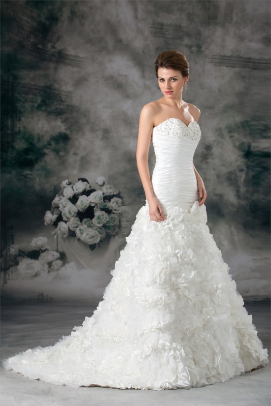 Satin Taffeta Sleeveless Sweetheart A-Line Embellished Wedding Dresses 2031305 Satin Taffeta Sleeveless Sweetheart A-Line Embellished Wedding Dresses 2031305