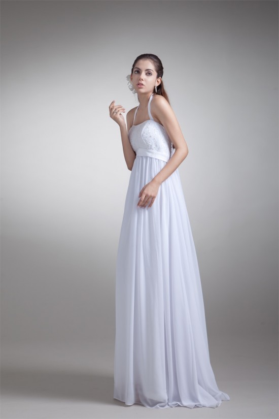 Sheath/Column Halter Sleeveless Chiffon Lace Wedding Dresses Maternity Bridal Gowns 2031308 Sheath/Column Halter Sleeveless Chiffon Lace Wedding Dresses Maternity Bridal Gowns 2031308