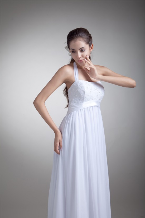 Sheath/Column Halter Sleeveless Chiffon Lace Wedding Dresses Maternity Bridal Gowns 2031308 Sheath/Column Halter Sleeveless Chiffon Lace Wedding Dresses Maternity Bridal Gowns 2031308