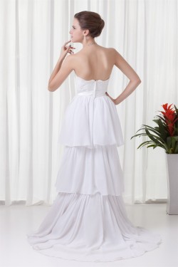 Sheath/Column Sleeveless Chiffon Lace Beautiful Wedding Dresses 2031310
