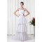 Sheath/Column Sleeveless Chiffon Lace Beautiful Wedding Dresses 2031310