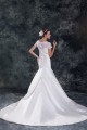 Short Sleeve Mermaid/Trumpet Bateau Satin Lace Beautiful Wedding Dresses 2031312 Short Sleeve Mermaid/Trumpet Bateau Satin Lace Beautiful Wedding Dresses 2031312