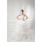 Sleeveless A-Line Strapless Satin Fine Netting Beaded Lace Wedding Dresses 2031315