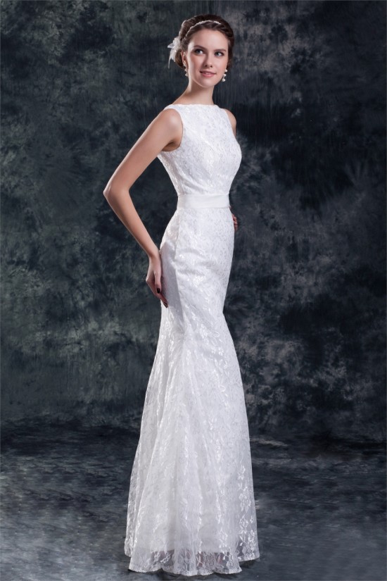 Sleeveless Bateau Mermaid/Trumpet Satin Lace Sweet Wedding Dresses 2031319 Sleeveless Bateau Mermaid/Trumpet Satin Lace Sweet Wedding Dresses 2031319