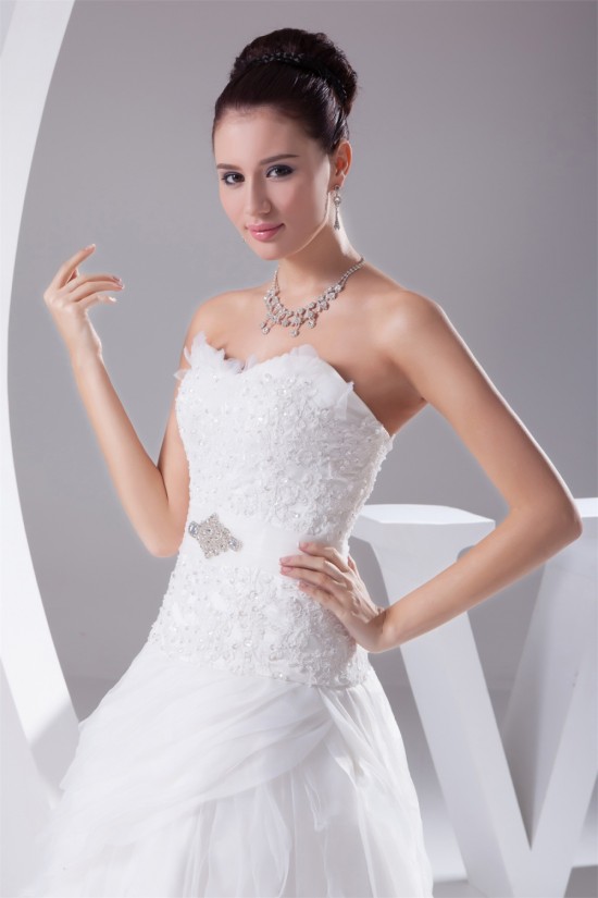 Fantastic A-Line Satin Organza Lace Sweetheart Wedding Dresses 2030132 Fantastic A-Line Satin Organza Lace Sweetheart Wedding Dresses 2030132