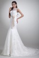 Sleeveless Bateau Satin Lace Mermaid/Trumpet Sweet Wedding Dresses 2031320 Sleeveless Bateau Satin Lace Mermaid/Trumpet Sweet Wedding Dresses 2031320