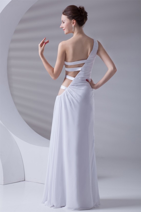 Sheath/Column One-Shoulder Floor-Length Chiffon Wedding Dresses 2031322 Sheath/Column One-Shoulder Floor-Length Chiffon Wedding Dresses 2031322