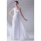 Sheath/Column One-Shoulder Floor-Length Chiffon Wedding Dresses 2031322