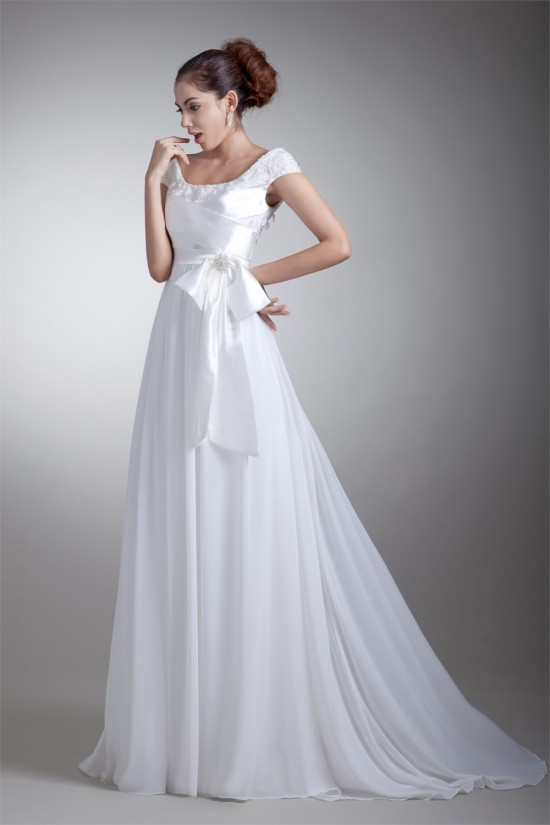 Sleeveless Chiffon Taffeta Lace A-Line Off-the-Shoulder Wedding Dresses 2031323 Sleeveless Chiffon Taffeta Lace A-Line Off-the-Shoulder Wedding Dresses 2031323