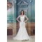 Sleeveless Mermaid/Trumpet Strapless Satin Lace Wedding Dresses 2031325