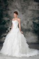 Sleeveless Princess Sweetheart Satin Organza Wedding Dresses 2031328