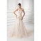 A-Line Satin Fine Netting Sweetheart Lace Wedding Dresses 2031331