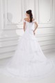 Sleeveless Satin Organza Off-the-Shoulder Sweet Wedding Dresses 2031334
