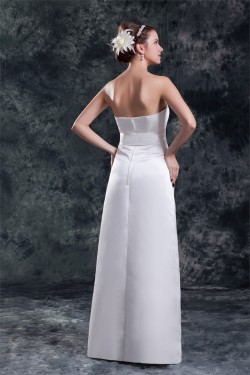 Sleeveless Satin Sheath/Column Sweetheart Wedding Dresses with Lace Jacket 2031335