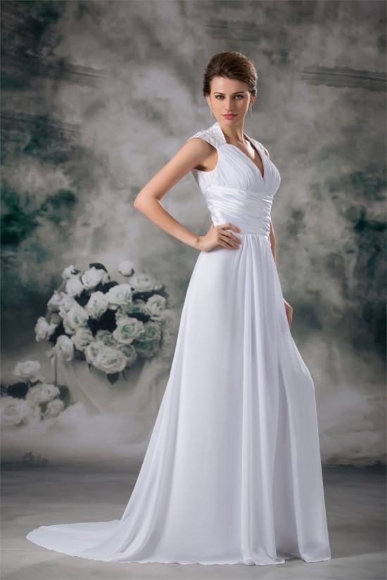 Sleeveless Sheath/Column Cowl Chiffon Elastic Woven Satin Wedding Dresses 2031337 Sleeveless Sheath/Column Cowl Chiffon Elastic Woven Satin Wedding Dresses 2031337