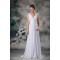 Sleeveless Sheath/Column Cowl Chiffon Elastic Woven Satin Wedding Dresses 2031337