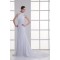 Sleeveless Sheath/Column High-Neck Chiffon Beaded Wedding Dresses 2031339