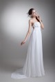 Sleeveless Sheath/Column Strapless Chiffon Wedding Dresses 2031341