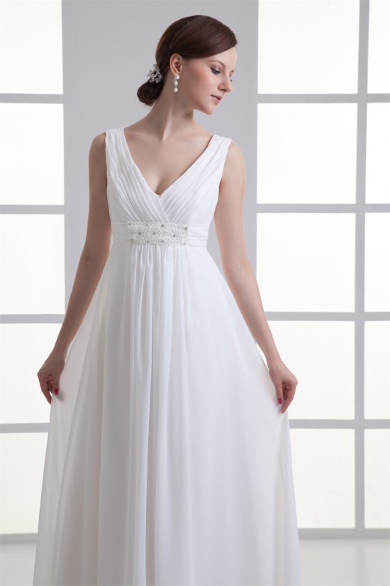 Sheath/Column V-Neck Chiffon Beaded Wedding Dresses Maternity Wedding Dresses 2031342 Sheath/Column V-Neck Chiffon Beaded Wedding Dresses Maternity Wedding Dresses 2031342